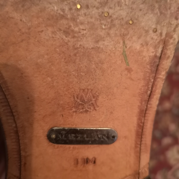 Mezlan Cleto Spectator Wingtip Monk Strap Shoes Brown / Blue Size 11 Men's - Picture 4 of 5